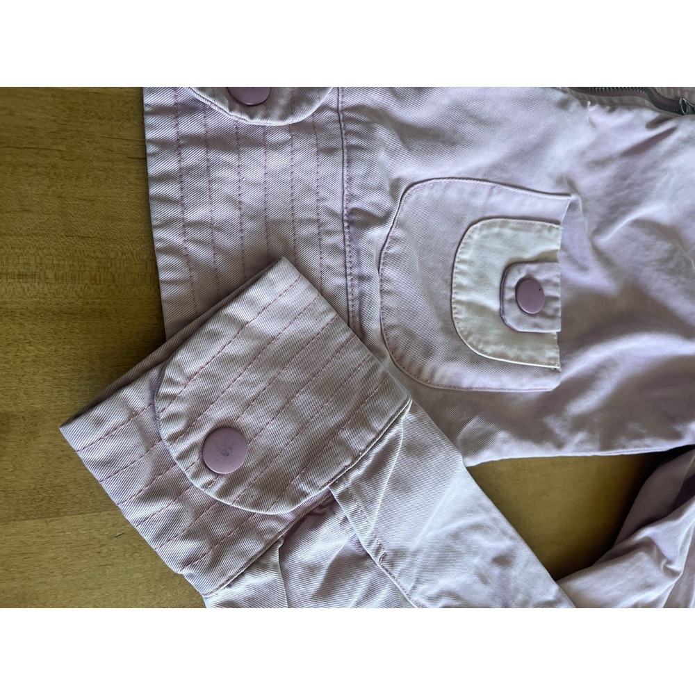 Y2K Fossil Women's Jacket Light Pink Sz L 100% Cotton Vintage - Picture 4 of 8